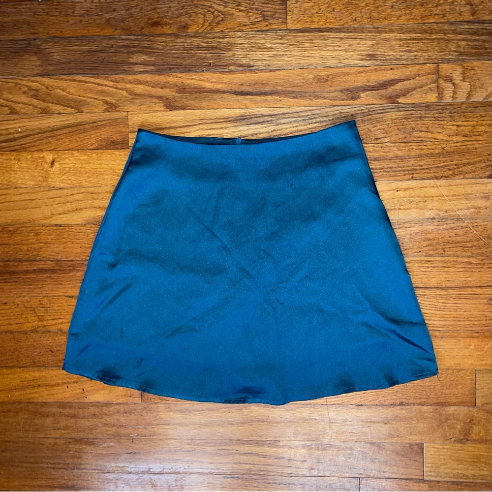 blue mini skirt